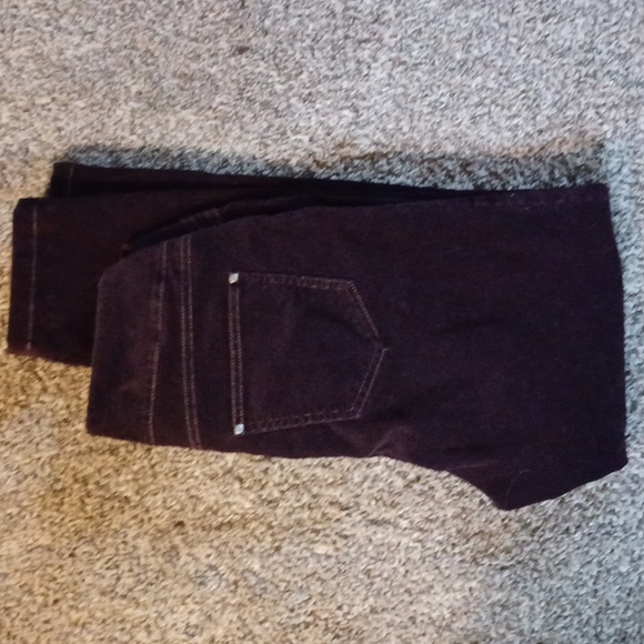 Van Heusen Corduroy Pants~Size 10~Dark Plum Color~Stretch - Picture 7 of 7